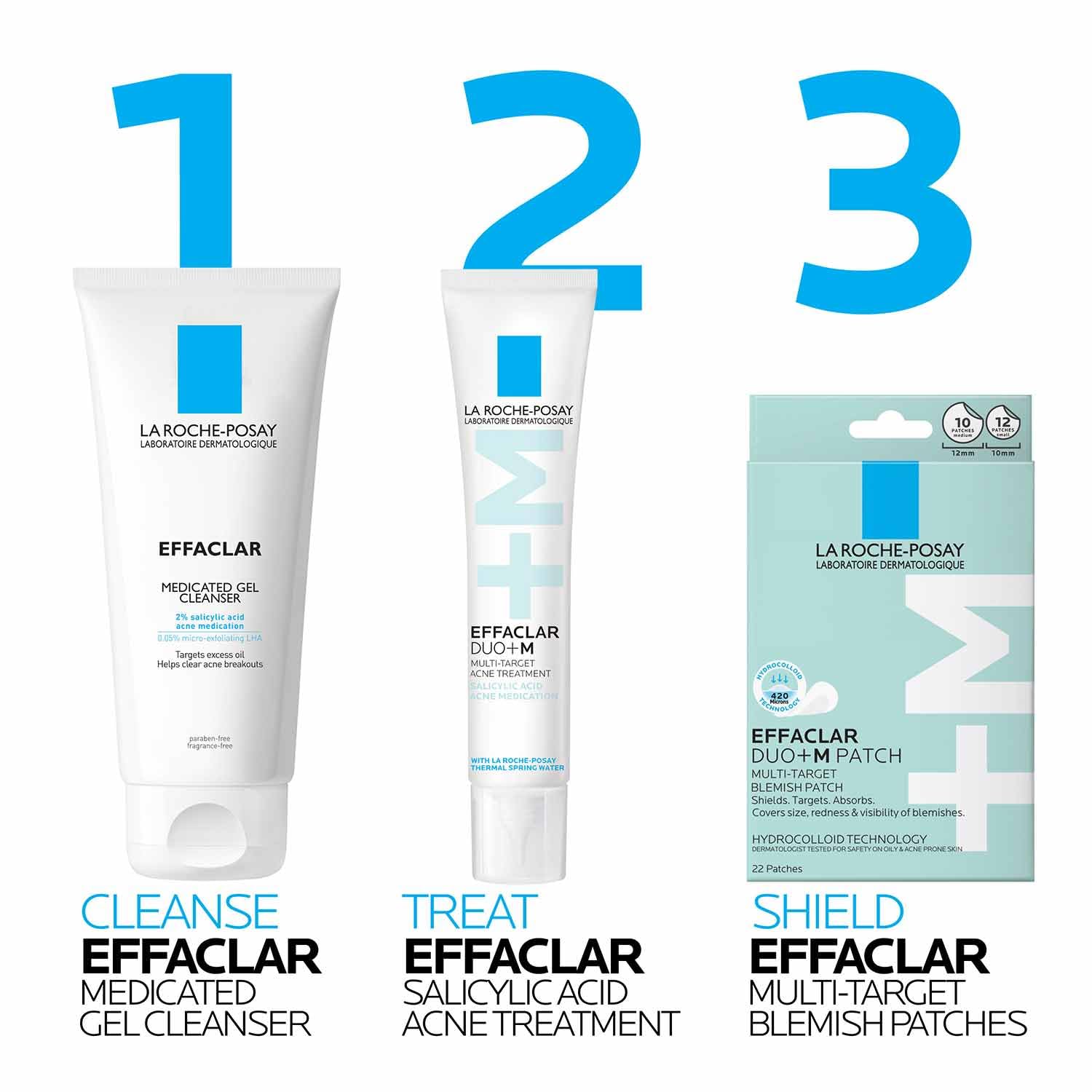 La Roche-Posay mattifying hydrating finish for teen acne routine.
