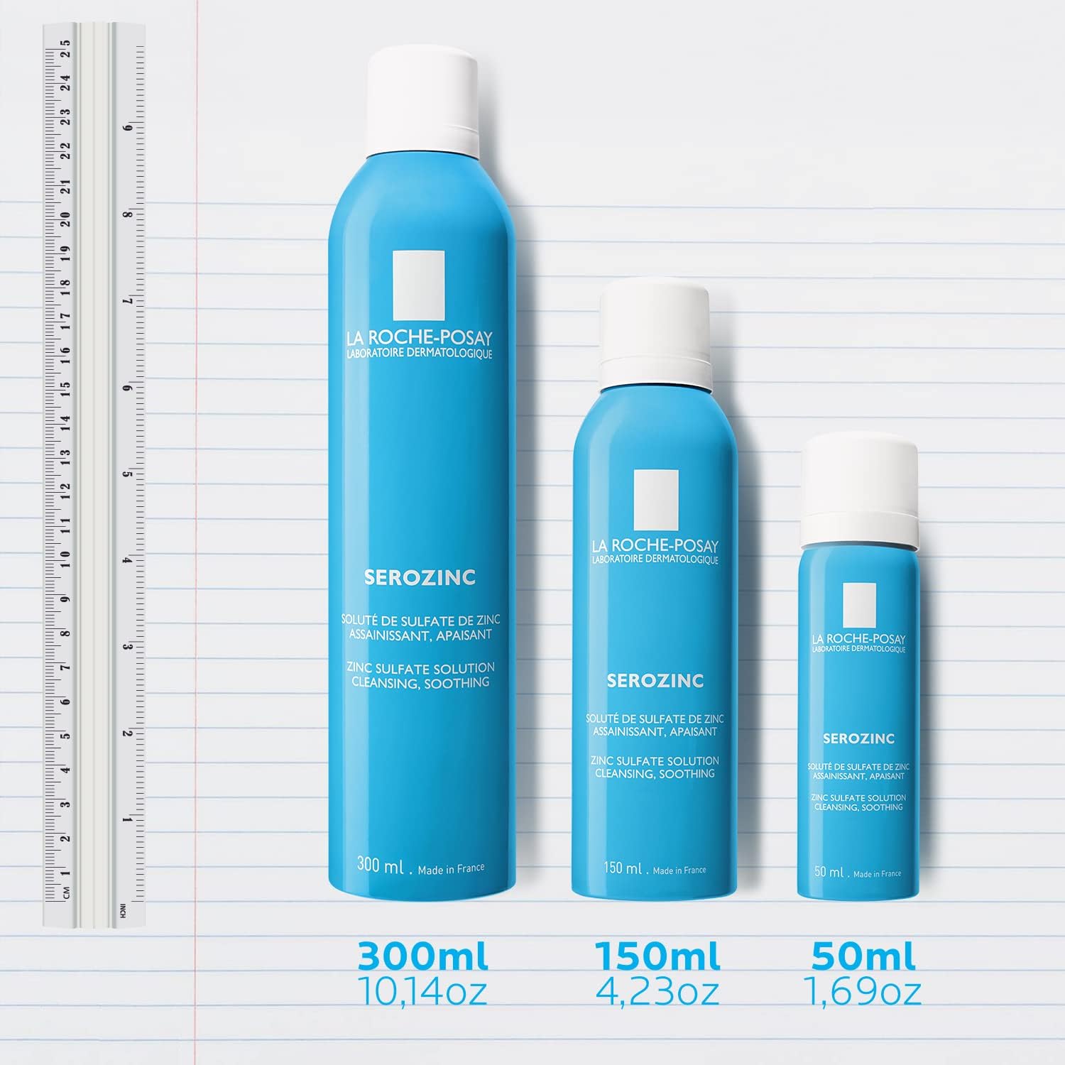 La Roche-Posay Serozinc packaging variation signals product availability.