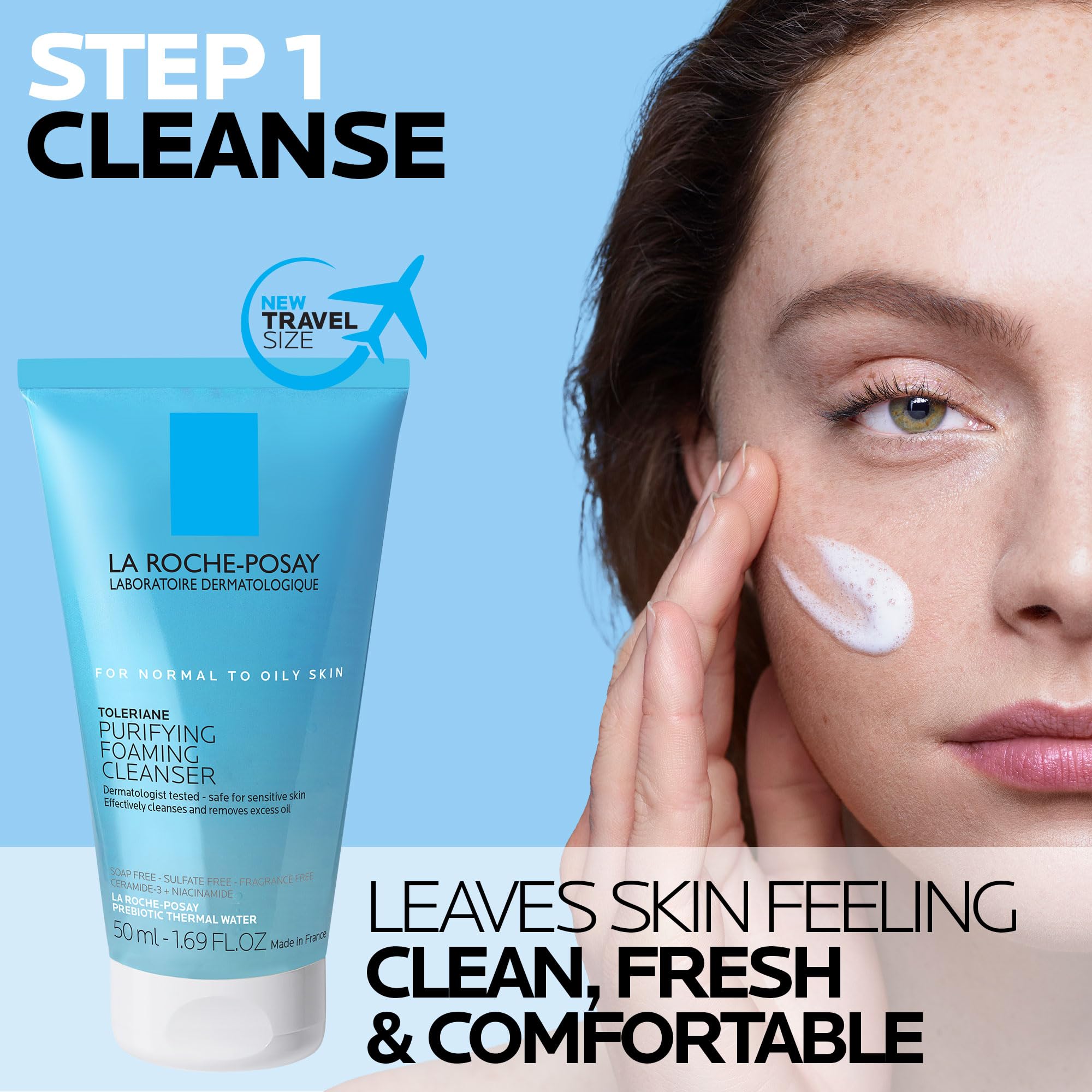 La Roche-Posay Toleraine Double Repair Moisturizer providing lightweight hydration for sensitive skin.