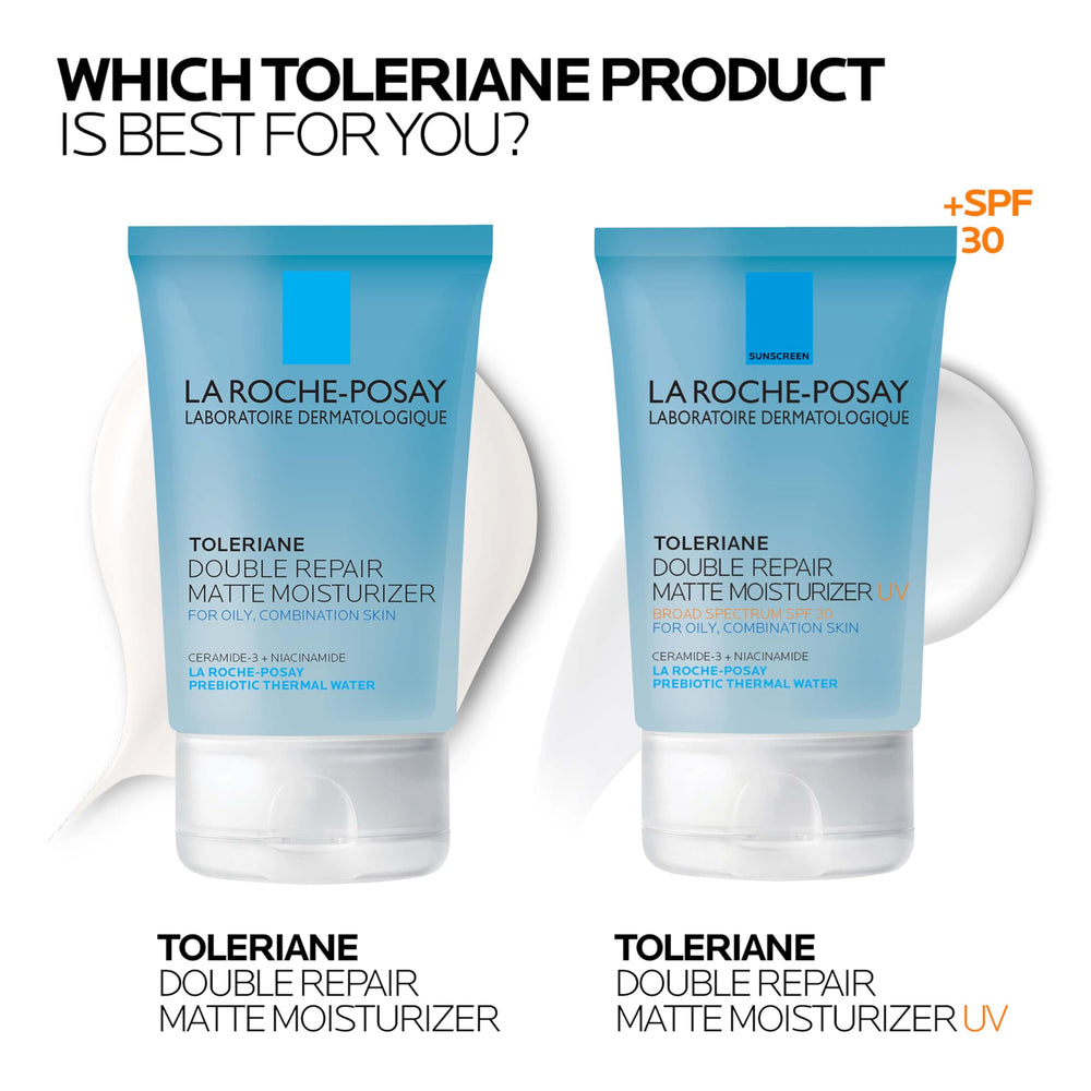 La Roche-Posay Toleriane Double Repair Matte SPF 30 for sensitive skin in a calm look