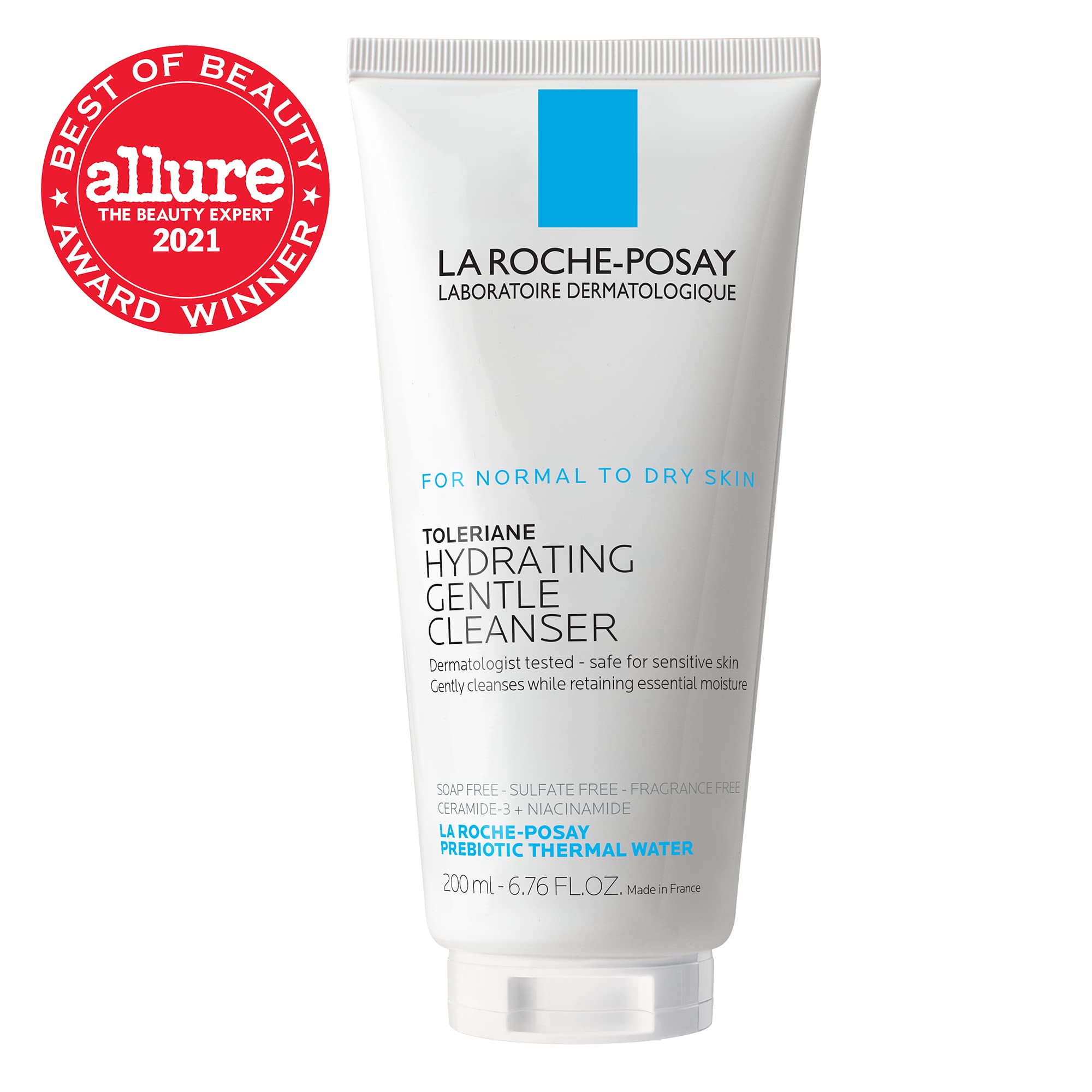 Packaging close-up of La Roche-Posay Toleriane Hydrating Cleanser