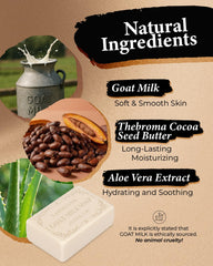 larosanna goat milk soap with aloe vera soothing for sensitive or daily use