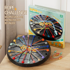 Lartoys Rope Untangling Game board setup highlights 22 holes and setup play