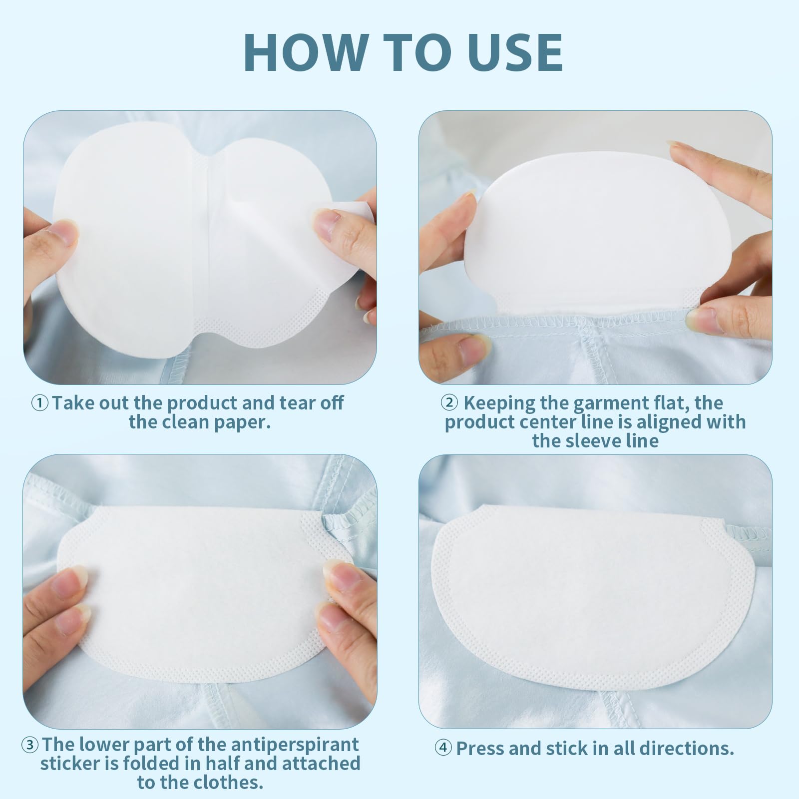 LARUOOUU armpit pads deliver up to 12 hours of freshness.
