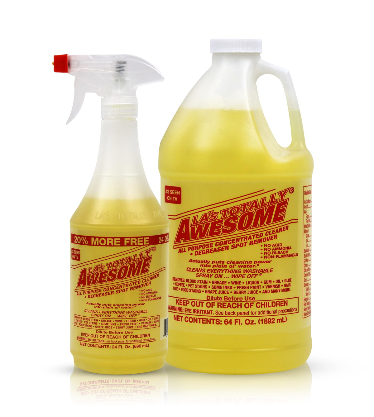 LA's Totally Awesome spray bottle for quick multi-surface cleaning
