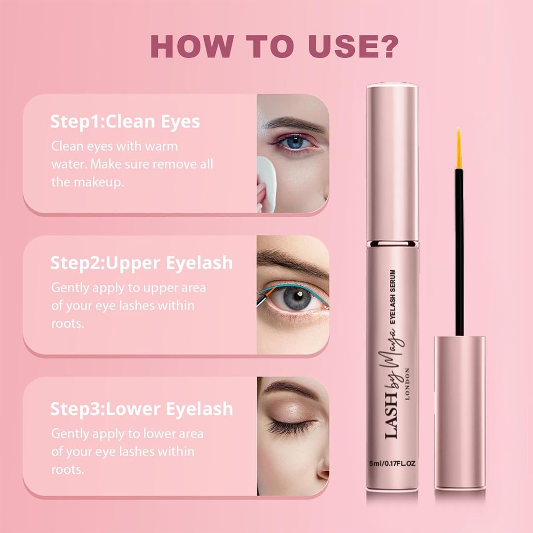 LASH by Maya Serum lashes after use show natural curl potential.