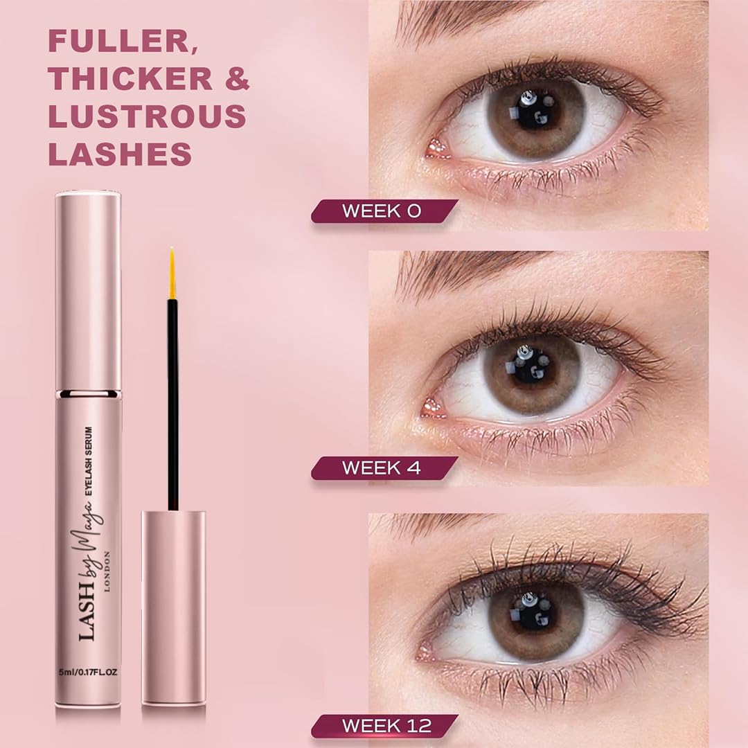 LASH by Maya Serum lashes appear thicker and fuller.