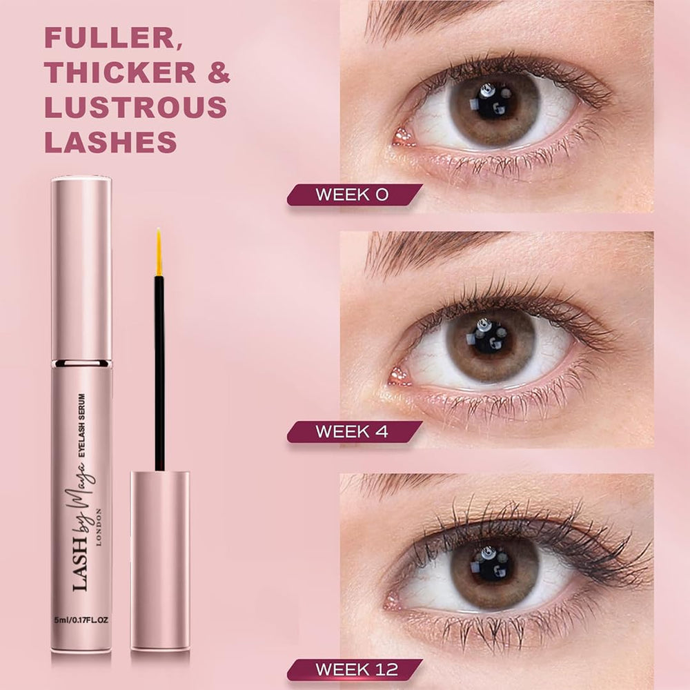 LASH by Maya Serum lashes appear thicker and fuller.