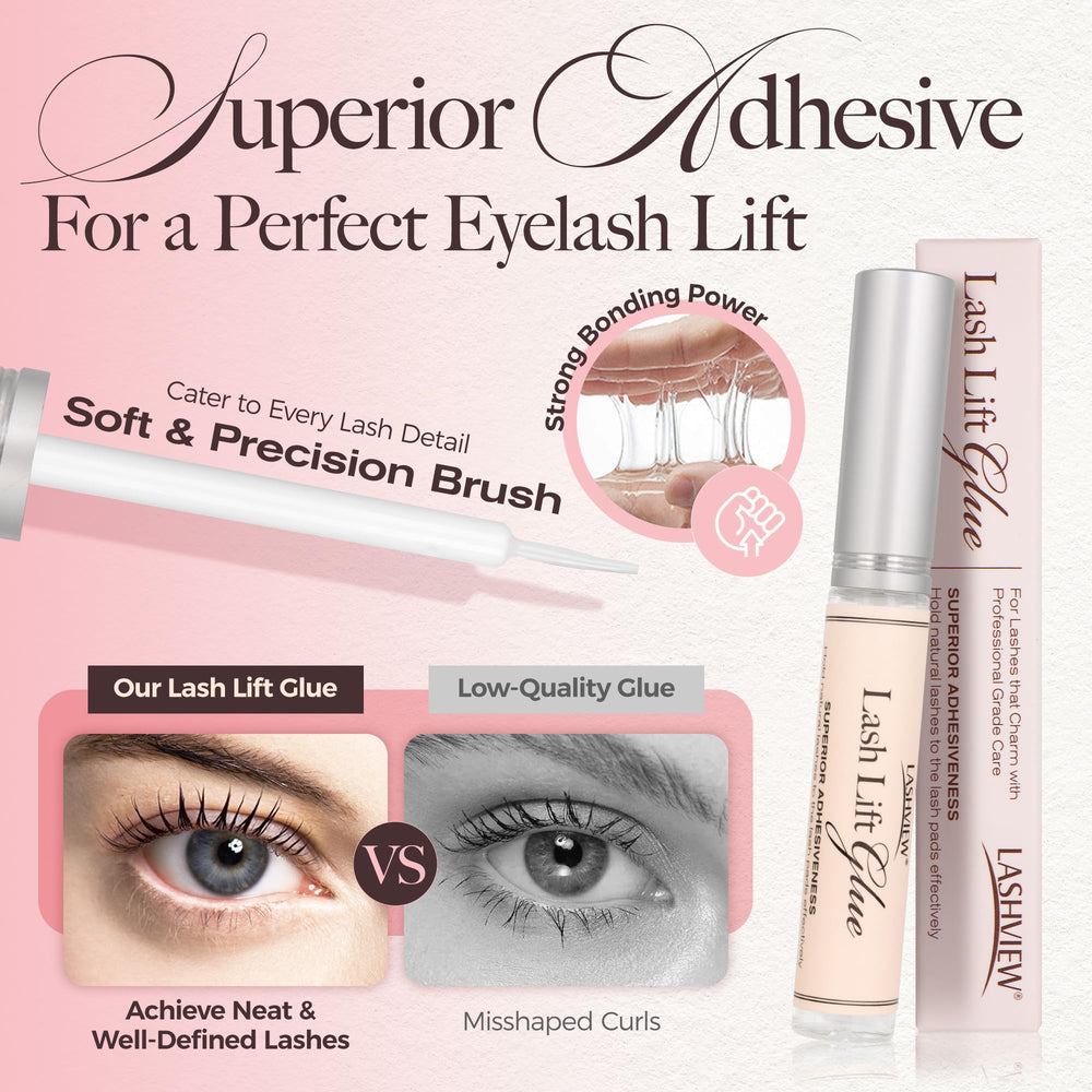 LASHVIEW curl close-up shows smooth semi-permanent lash lift