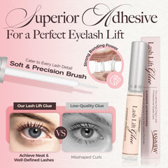 LASHVIEW curl close-up shows smooth semi-permanent lash lift