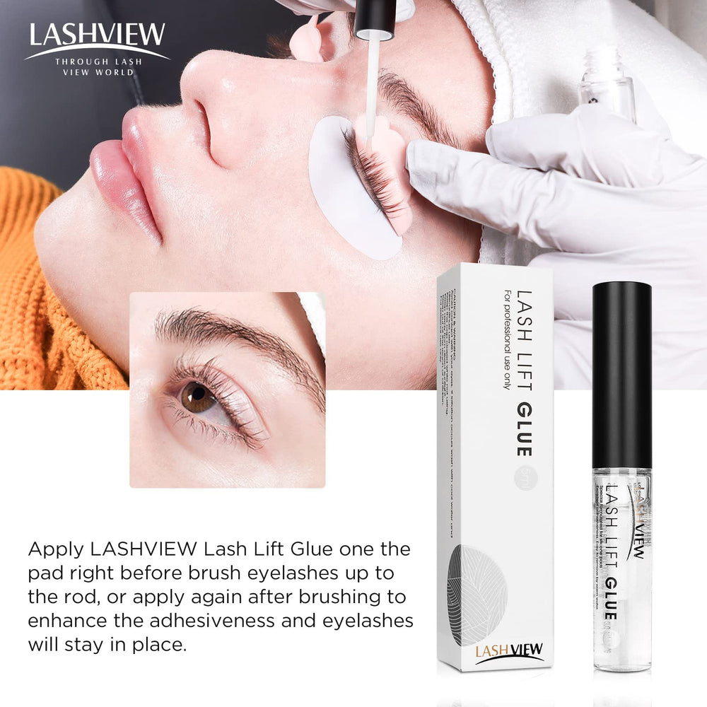 LASHVIEW Glue designed for silicone pads with a mild formula.