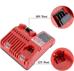 Lasica charger compatible 18V Mil-Waukee packs example 48-11-1852 and 48-11-1840