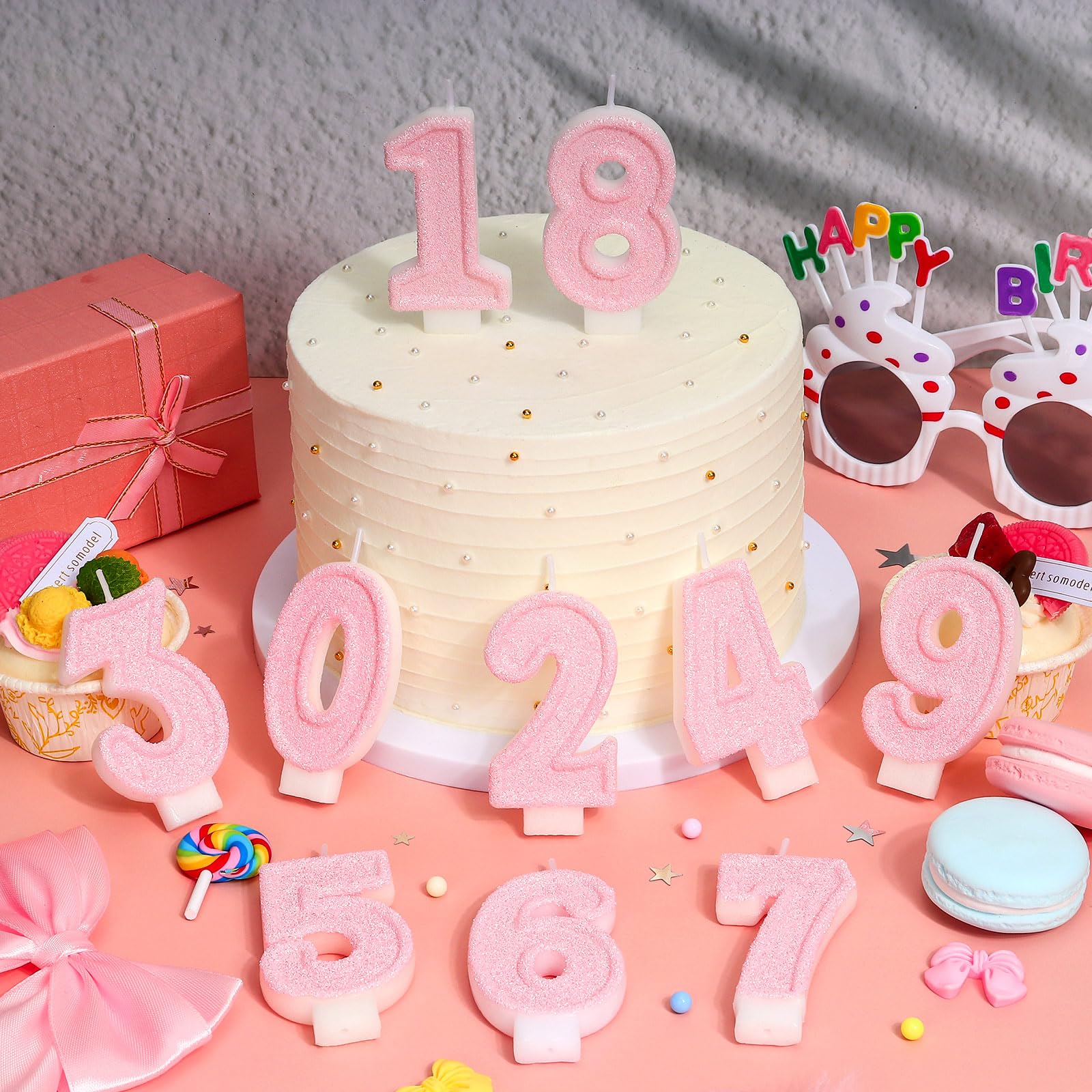 LASILE 1st birthday candle with non drip wax for mess free decorating