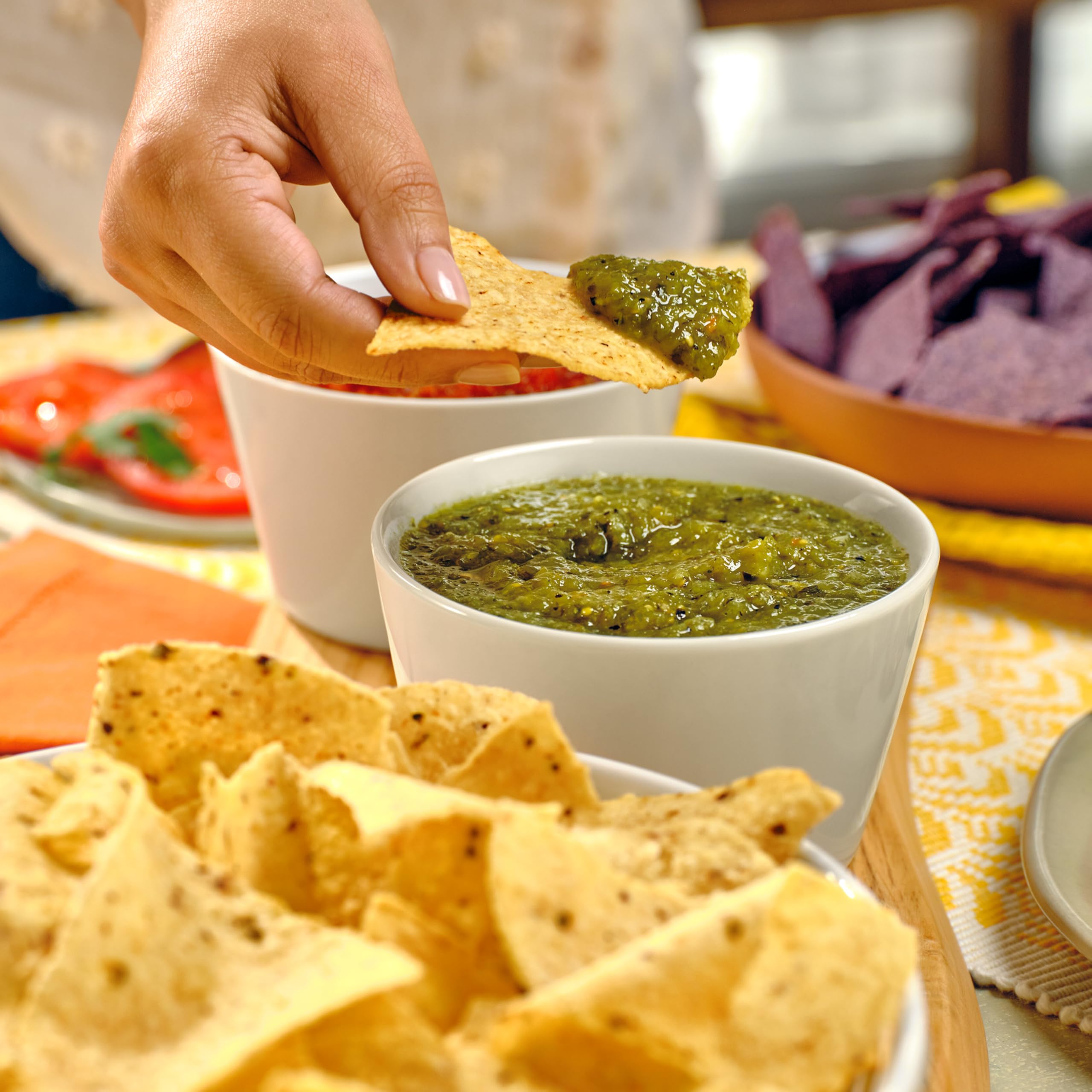 Late July Salsa Verde used in breakfast burrito for a zesty start.