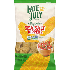 Late July Sea Salt Dippers bag front view, perfect for salsa dipping.