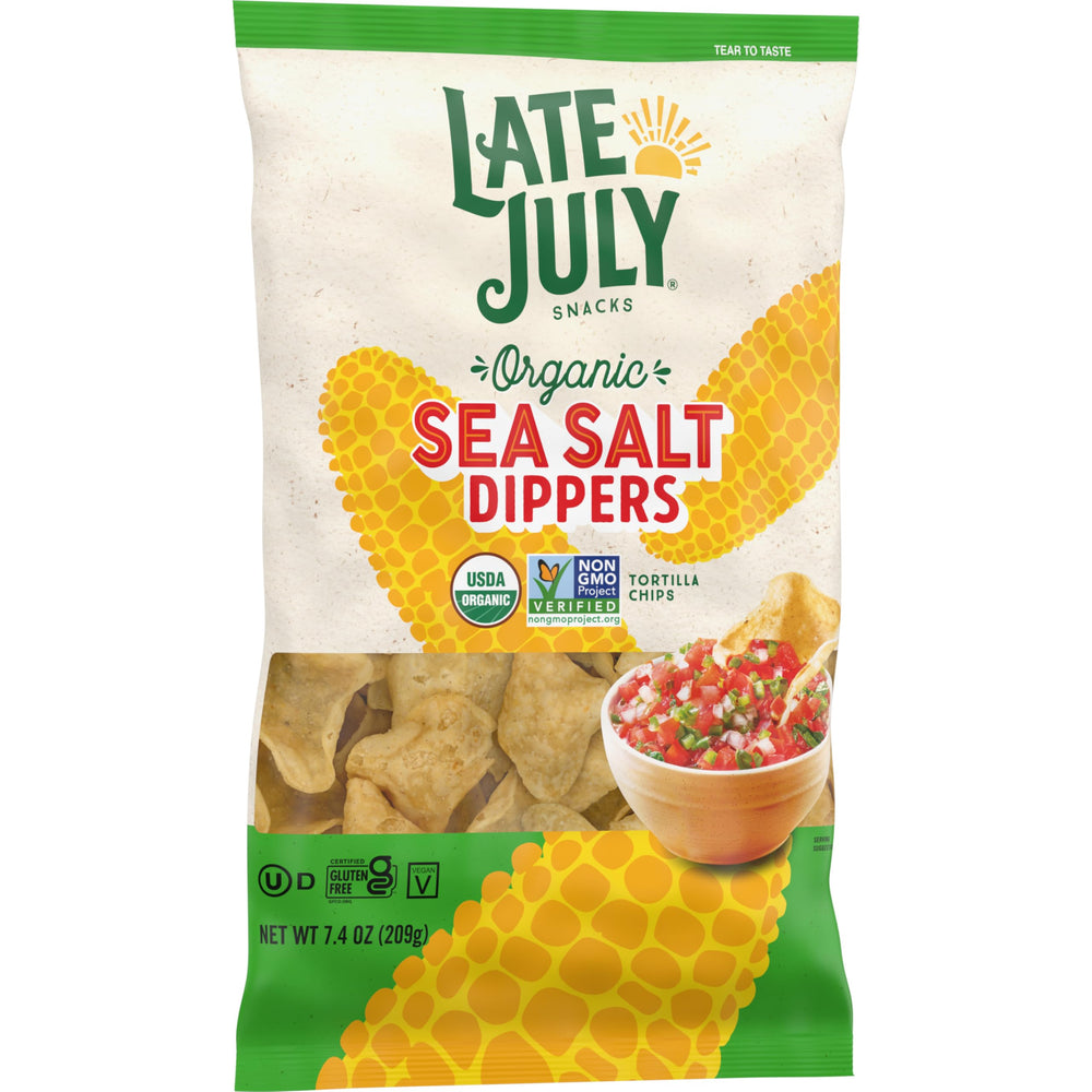 Late July Sea Salt Dippers on a platter, ideal for parties and snacking.