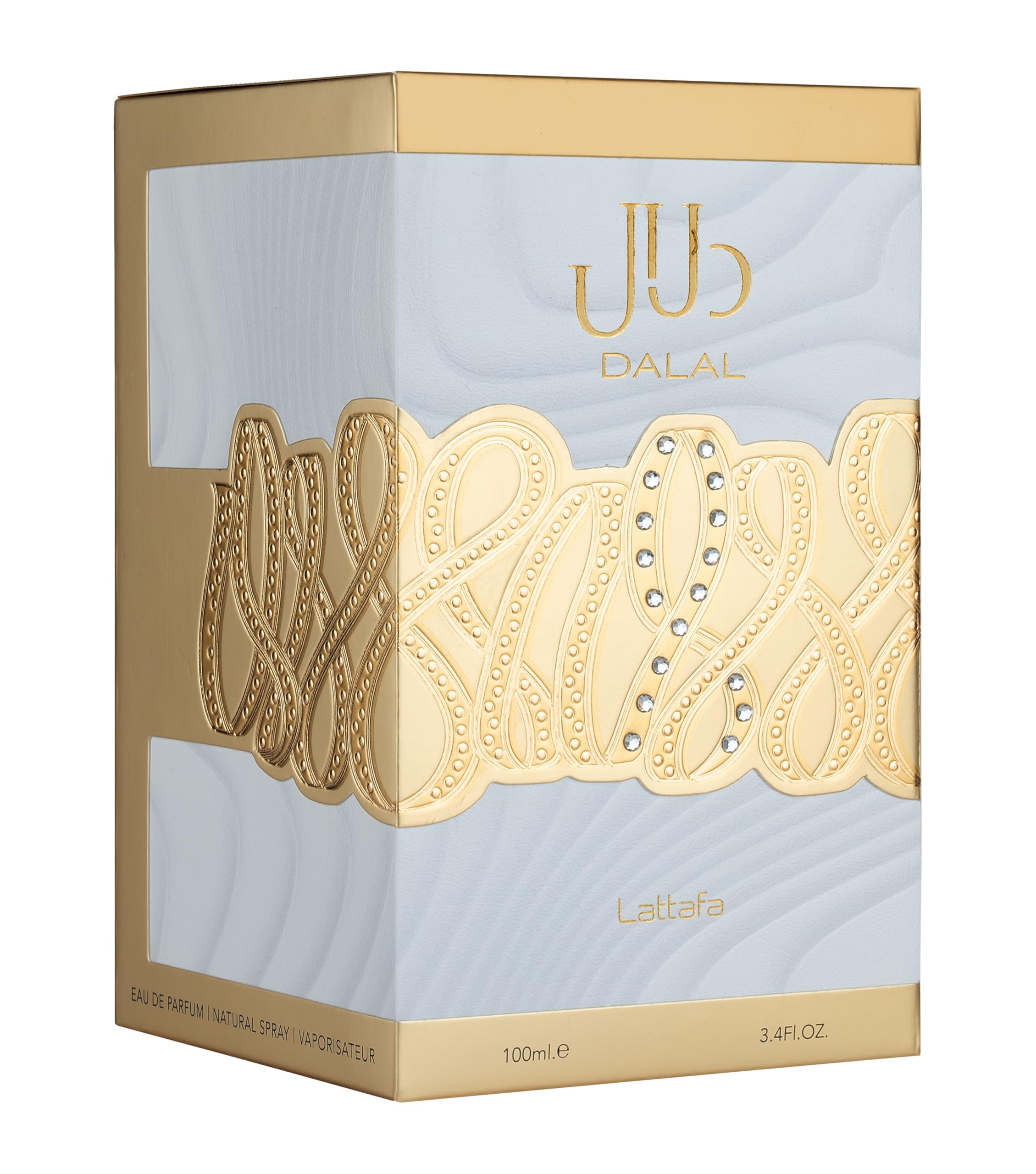 Lattafa Dalal EDP bottle design image conveys warmth and premium appeal