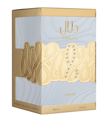 Lattafa Dalal EDP bottle design image conveys warmth and premium appeal