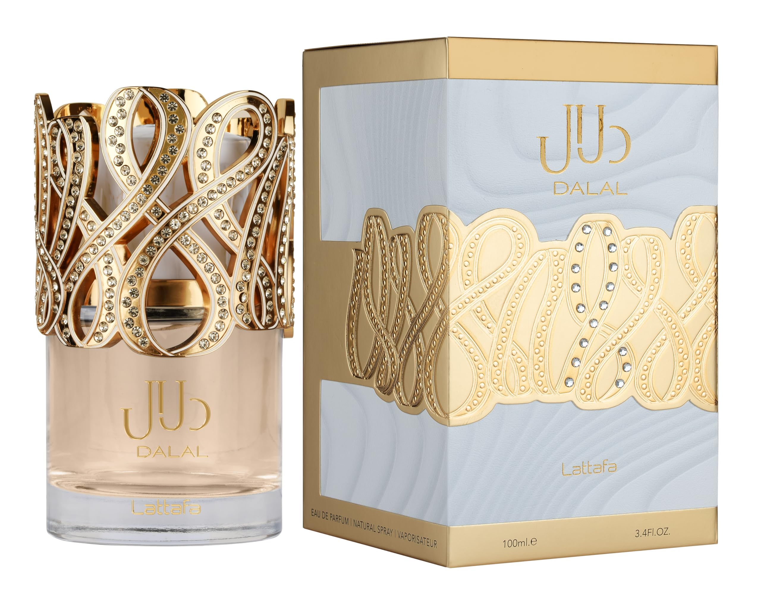 Lattafa Dalal EDP heart notes image highlights florals for an elegant glow