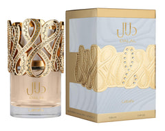 Lattafa Dalal EDP heart notes image highlights florals for an elegant glow