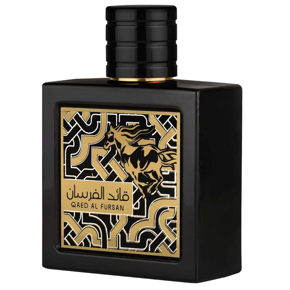 Lattafa Qaed Al Fursan base notes oud wood and cedarwood create warmth