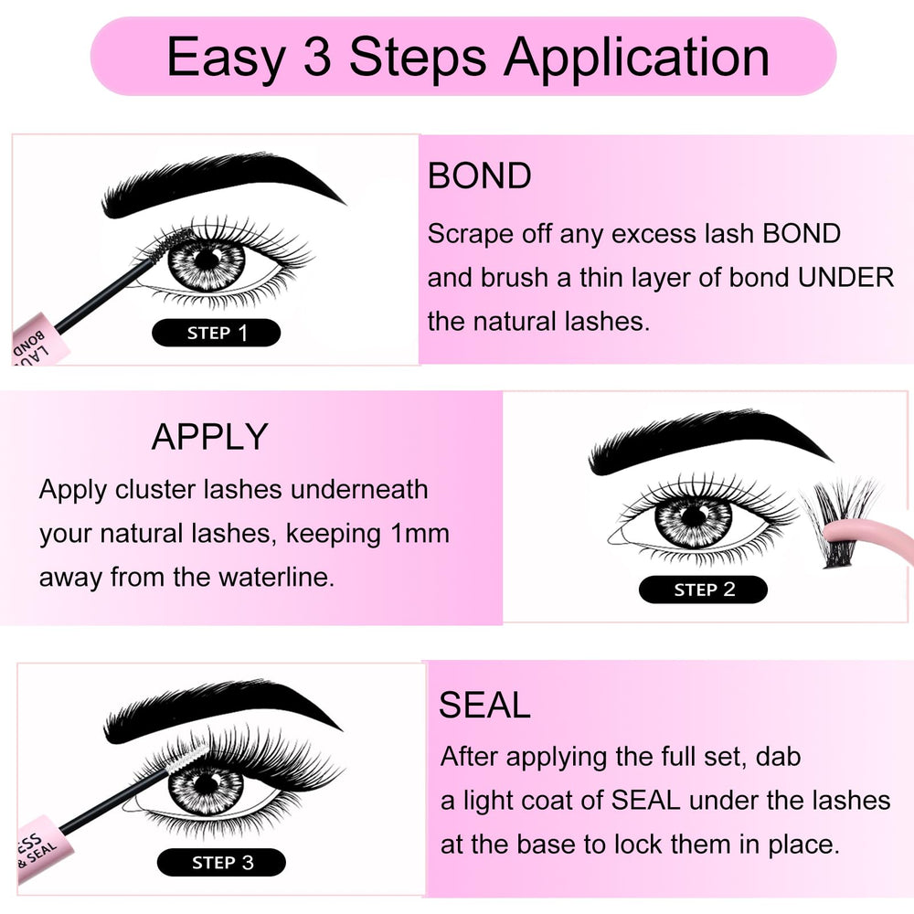 LAUBESS all-day wear test on lashes highlights durable hold.