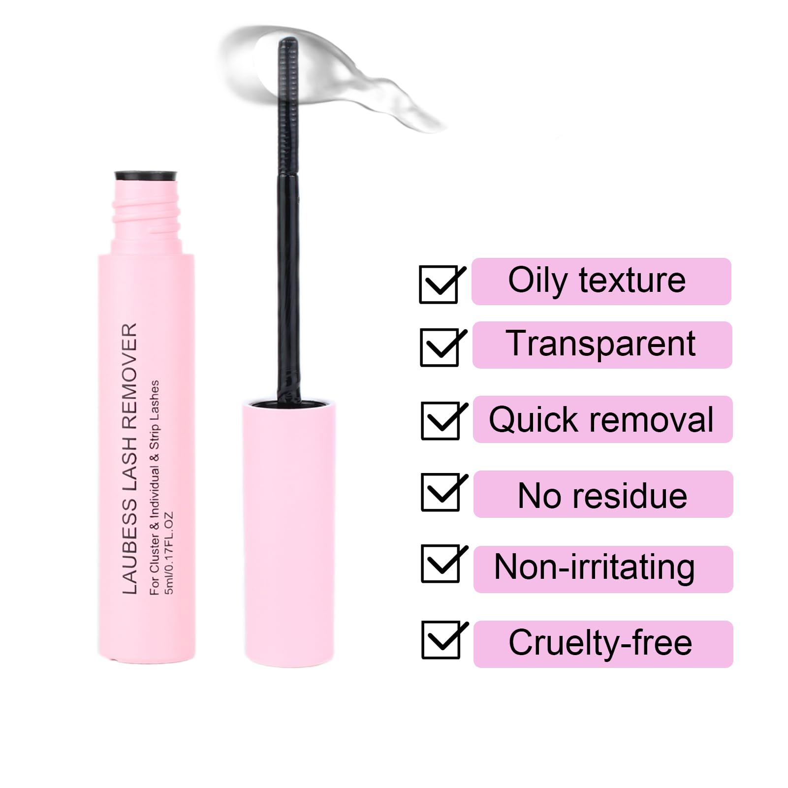 LAUBESS DIY lash extensions remover kit, simple removal.