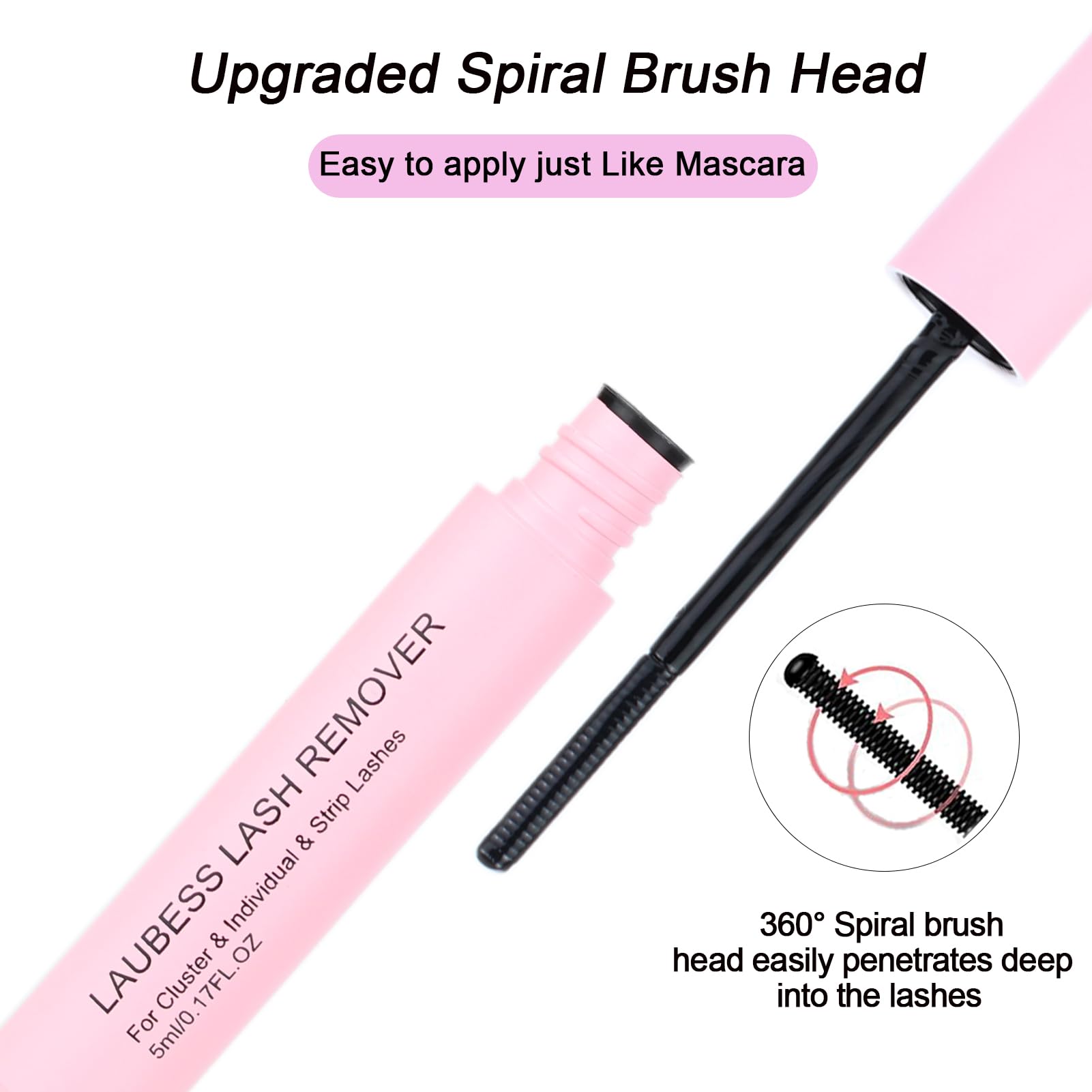 LAUBESS LASH remover at-home extensions kit, gentle on sensitive eyes.