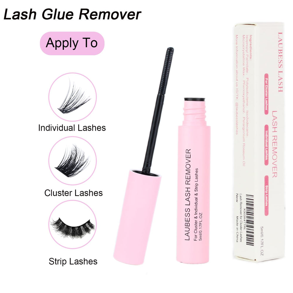 LAUBESS LASH remover sensitive eyes formula, gentle on delicate skin.