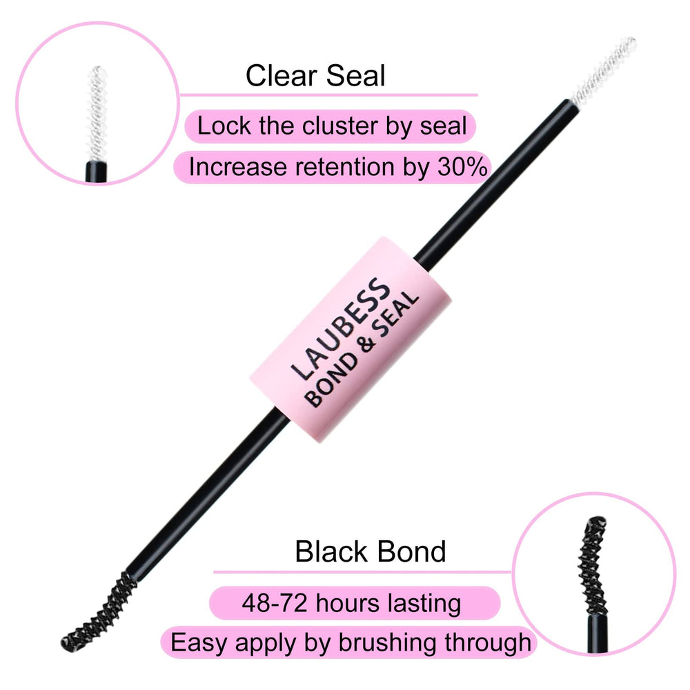 LAUBESS lash seal closeup demonstrating protective seal for longer-lasting wear.