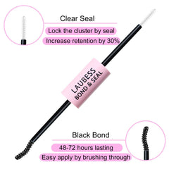 LAUBESS lash seal closeup demonstrating protective seal for longer-lasting wear.