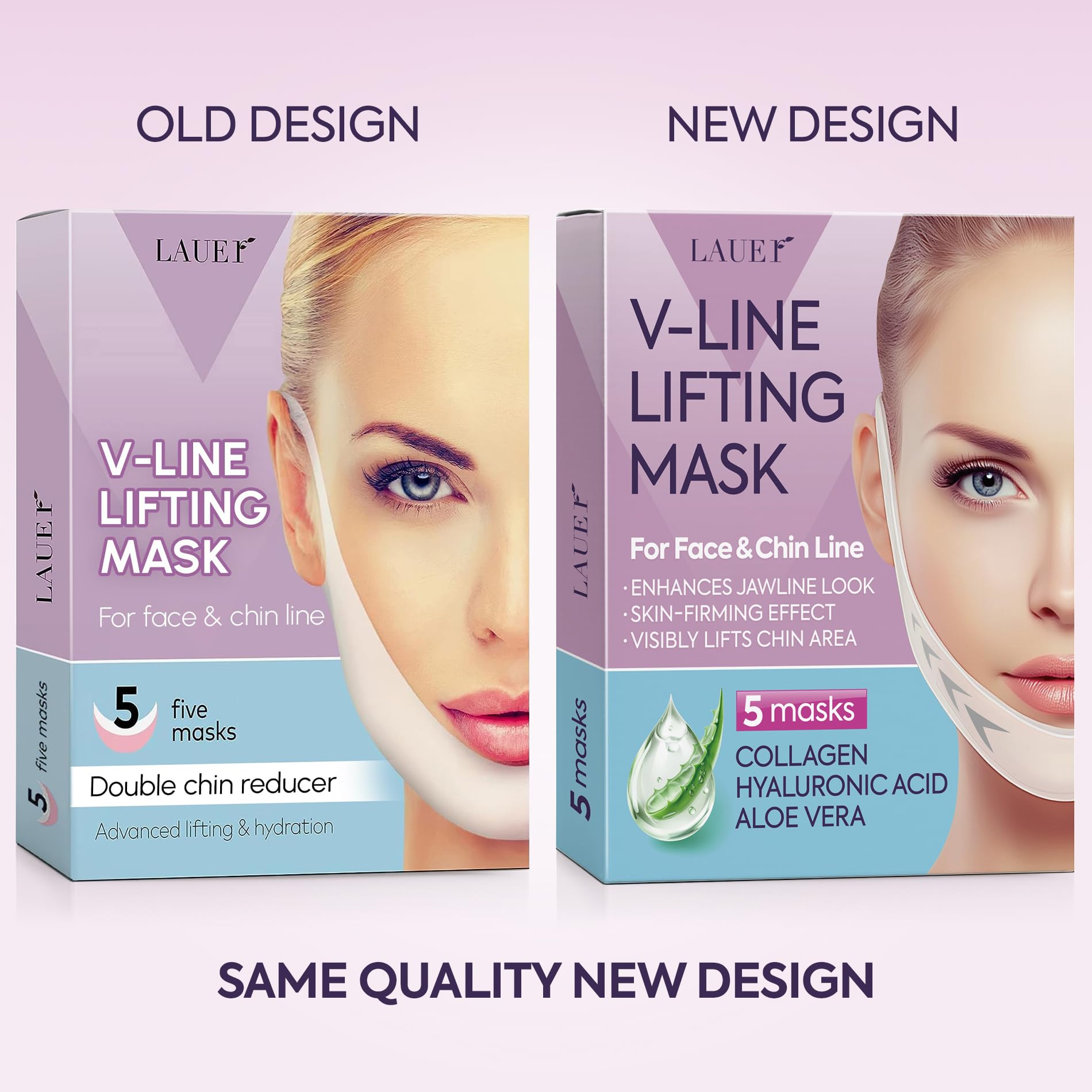 LAUER COSMETIC contoured jawline-enhancer mask supports defined features.