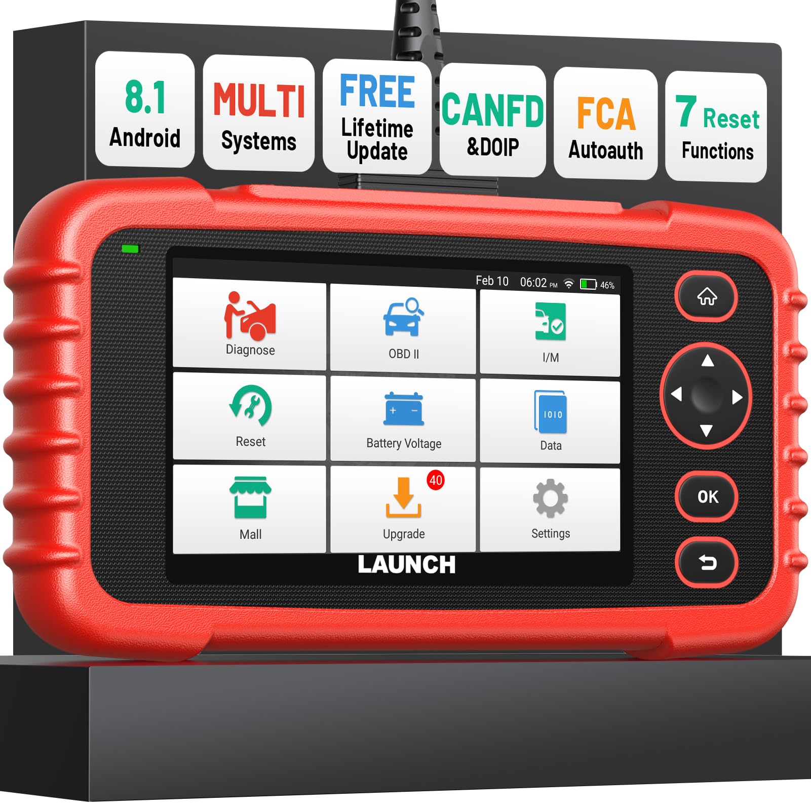 LAUNCH CRP123X Elite front view for quick diagnostics