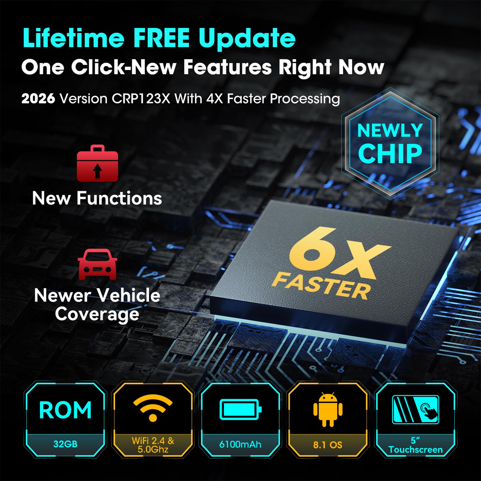 LAUNCH CRP123X Elite live data graphs for quick fault analysis