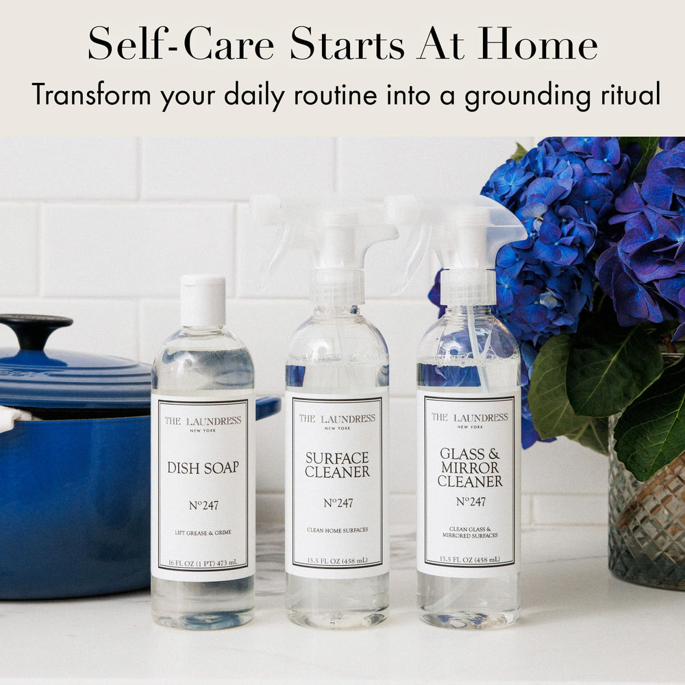 Stainless steel appliances polished by The Laundress cleaner for a bright finish.
