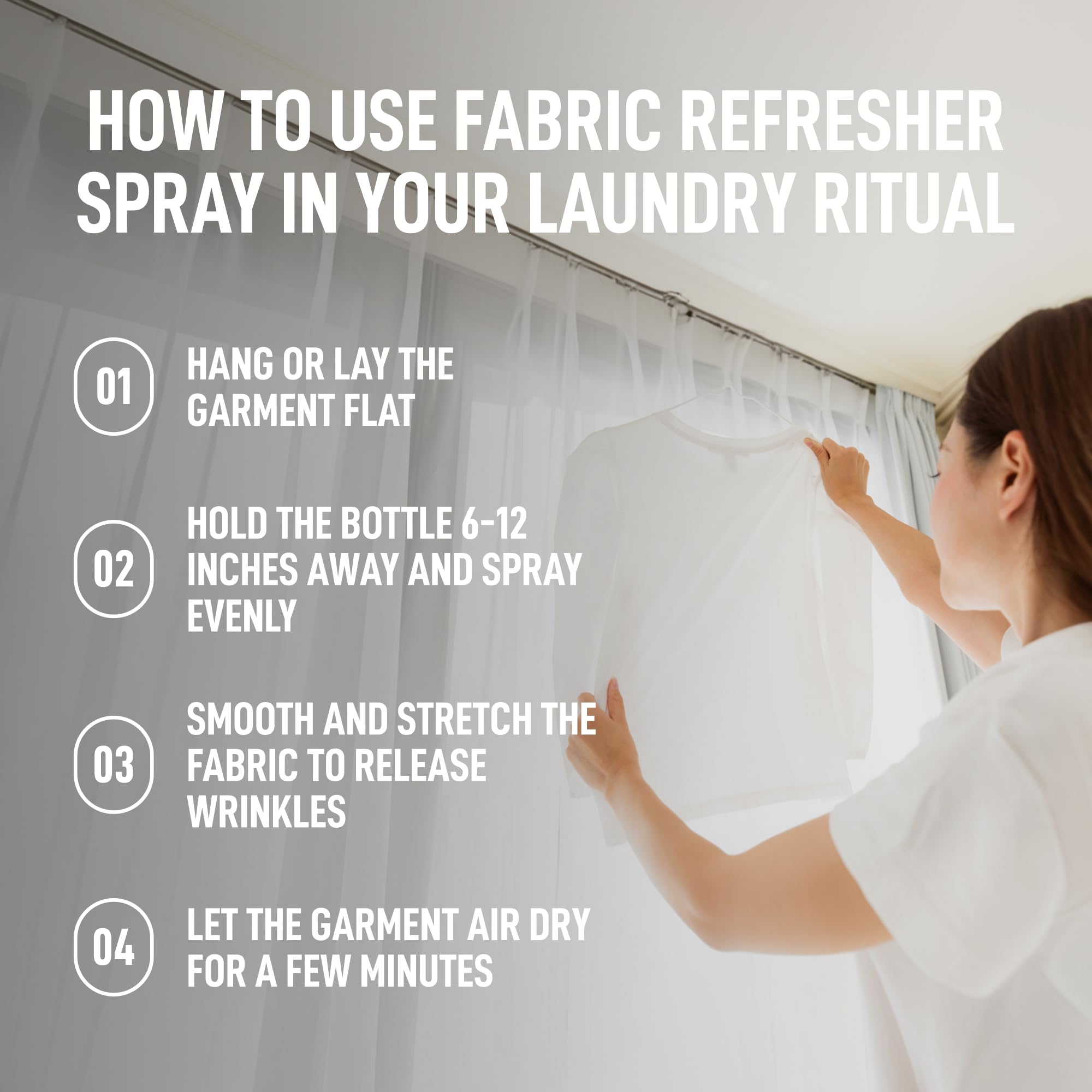 Laundry Sauce refillable bottle emphasizes sustainability with each spray.