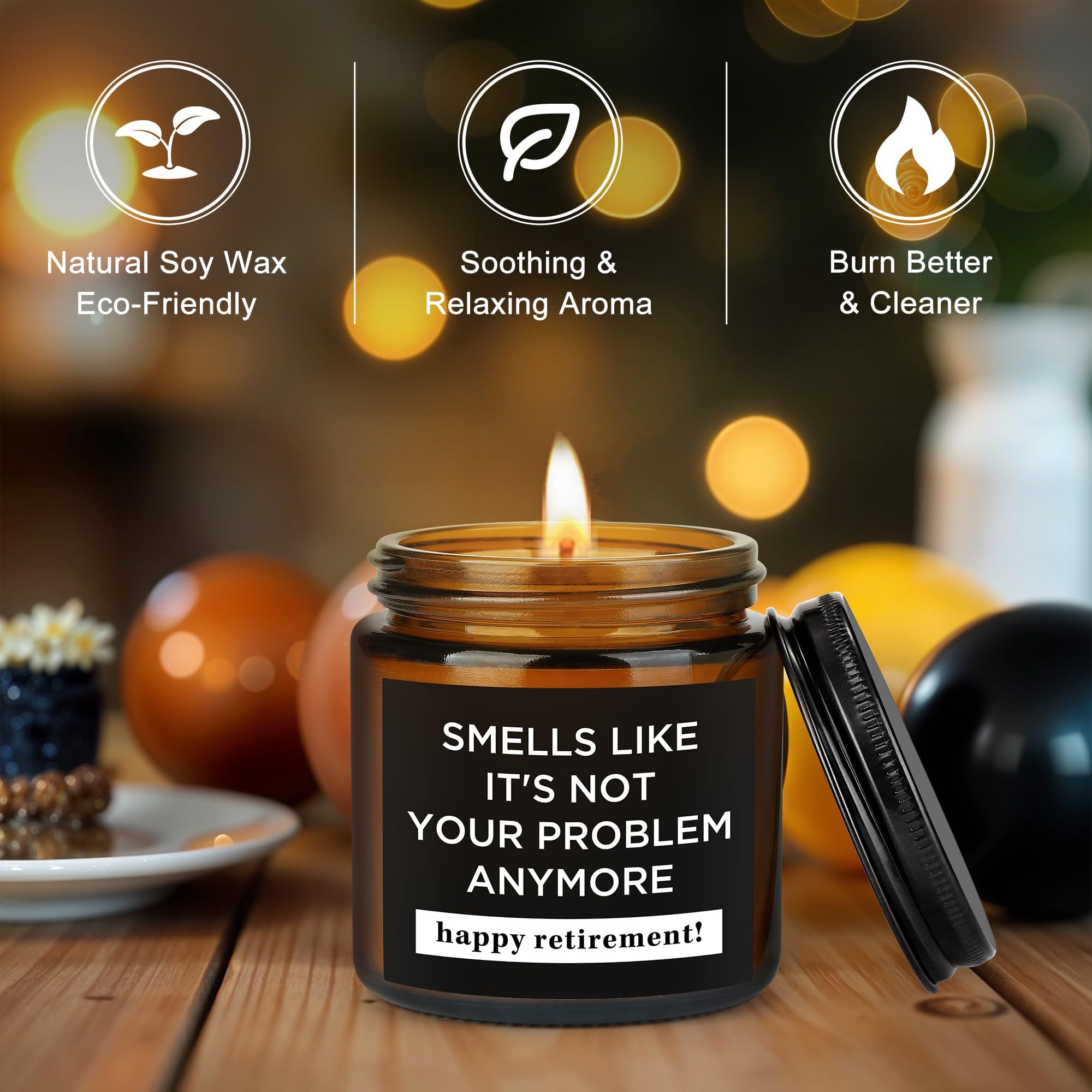 Launrada scented candle creating a calming ambience