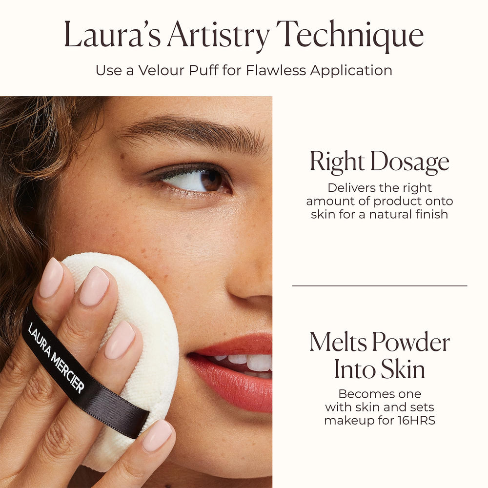 Laura Mercier mini translucent powder ideal for on-the-go touch-ups