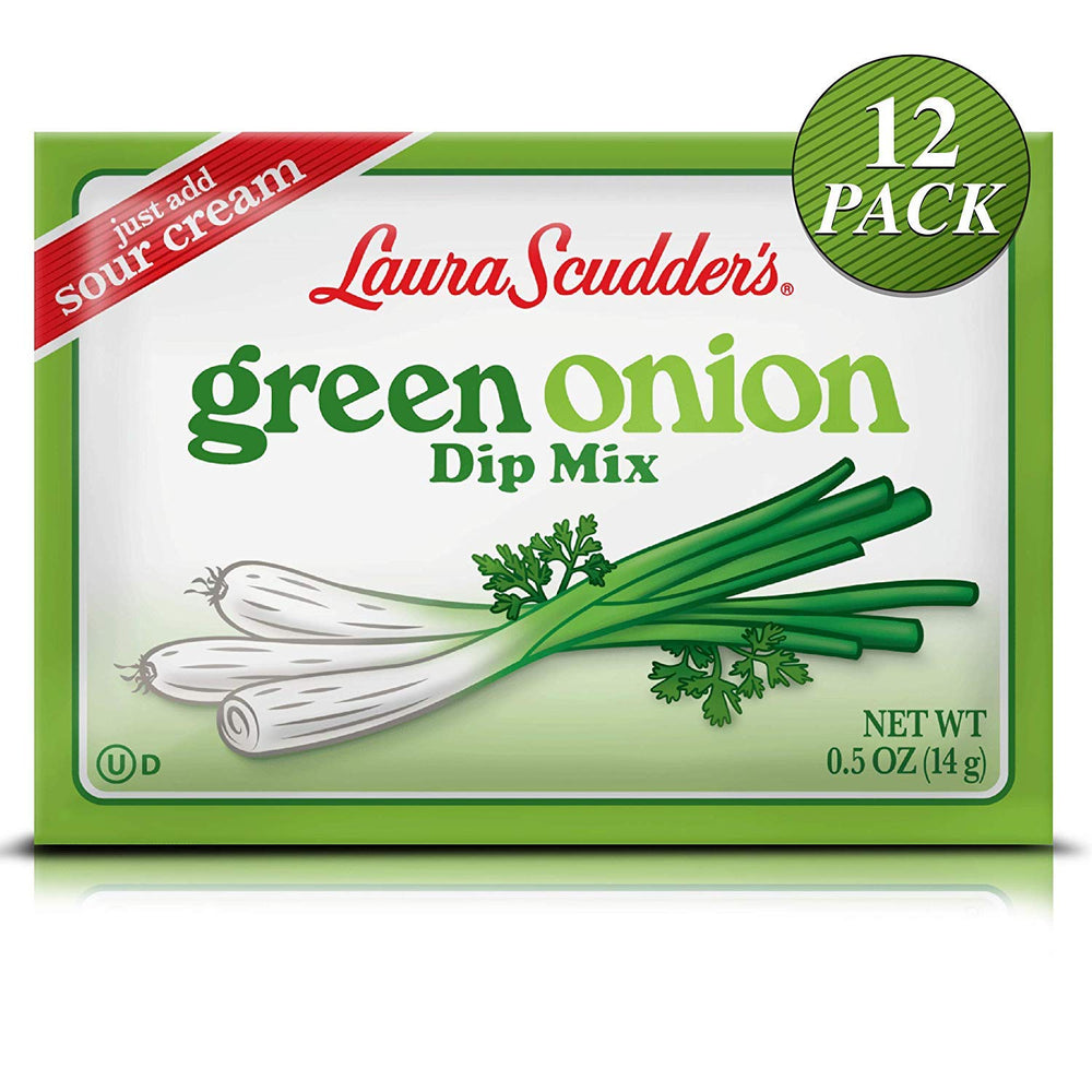 Laura Scudder's Green Onion Dip Mix close-up on texture for easy seasoning prep