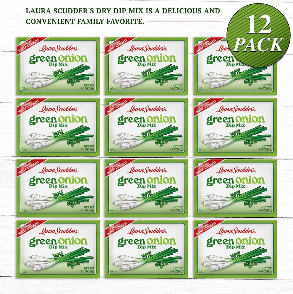 Laura Scudder's Green Onion Dip Mix pack of 12 offers value and convenience