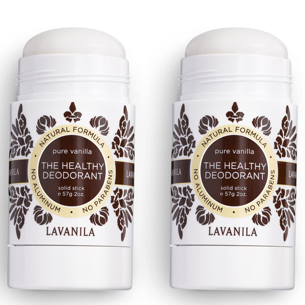 Sleek packaging design of Lavanila Pure Vanilla deodorant stick