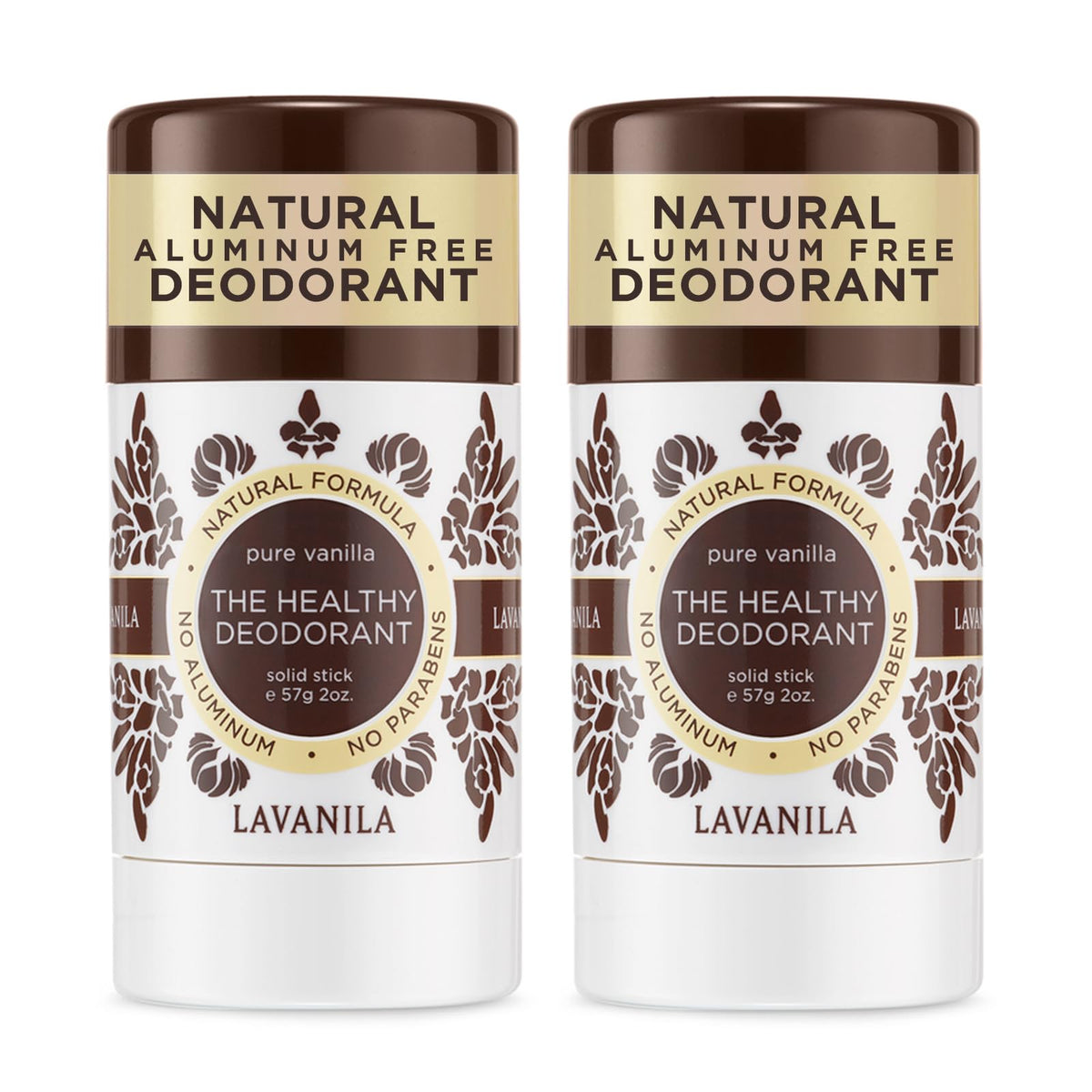 Lavanila Pure Vanilla deodorant pack 2oz for daily odor protection