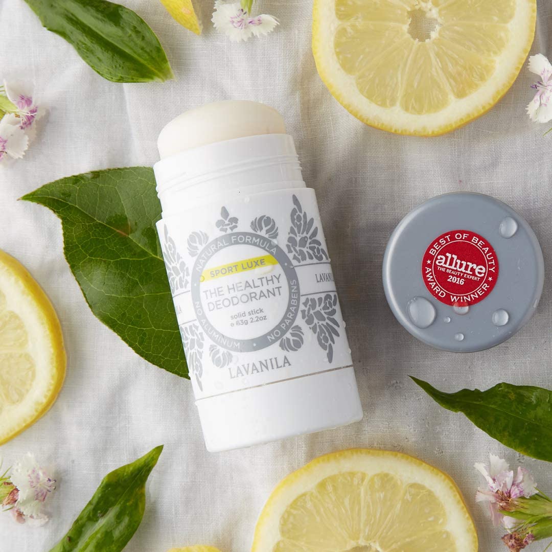 Lavanila Sport Luxe 2oz packaging ideal for travel and gym use.