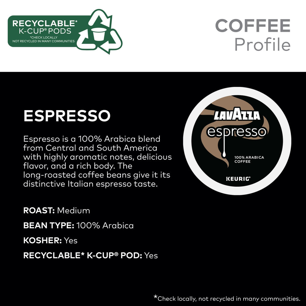 Lavazza Arabica espresso blend pods offering full-bodied flavor
