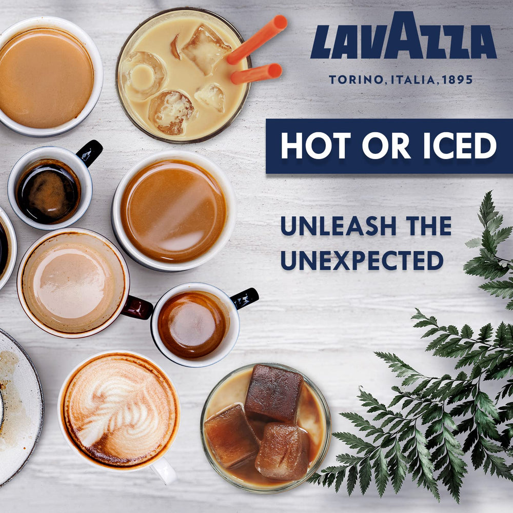 Lavazza Blue dark roast crema pods with bold crema