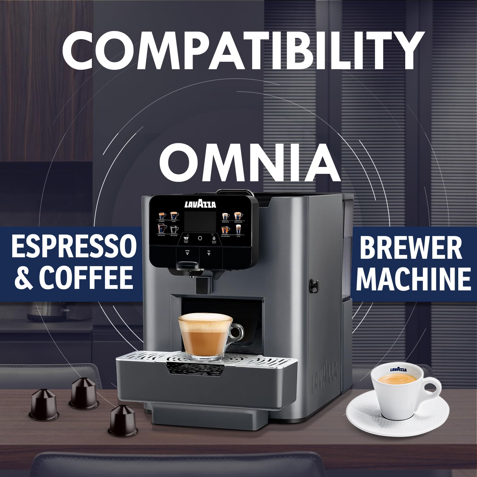 Lavazza Blue medium roast pods delivering balanced body and aroma
