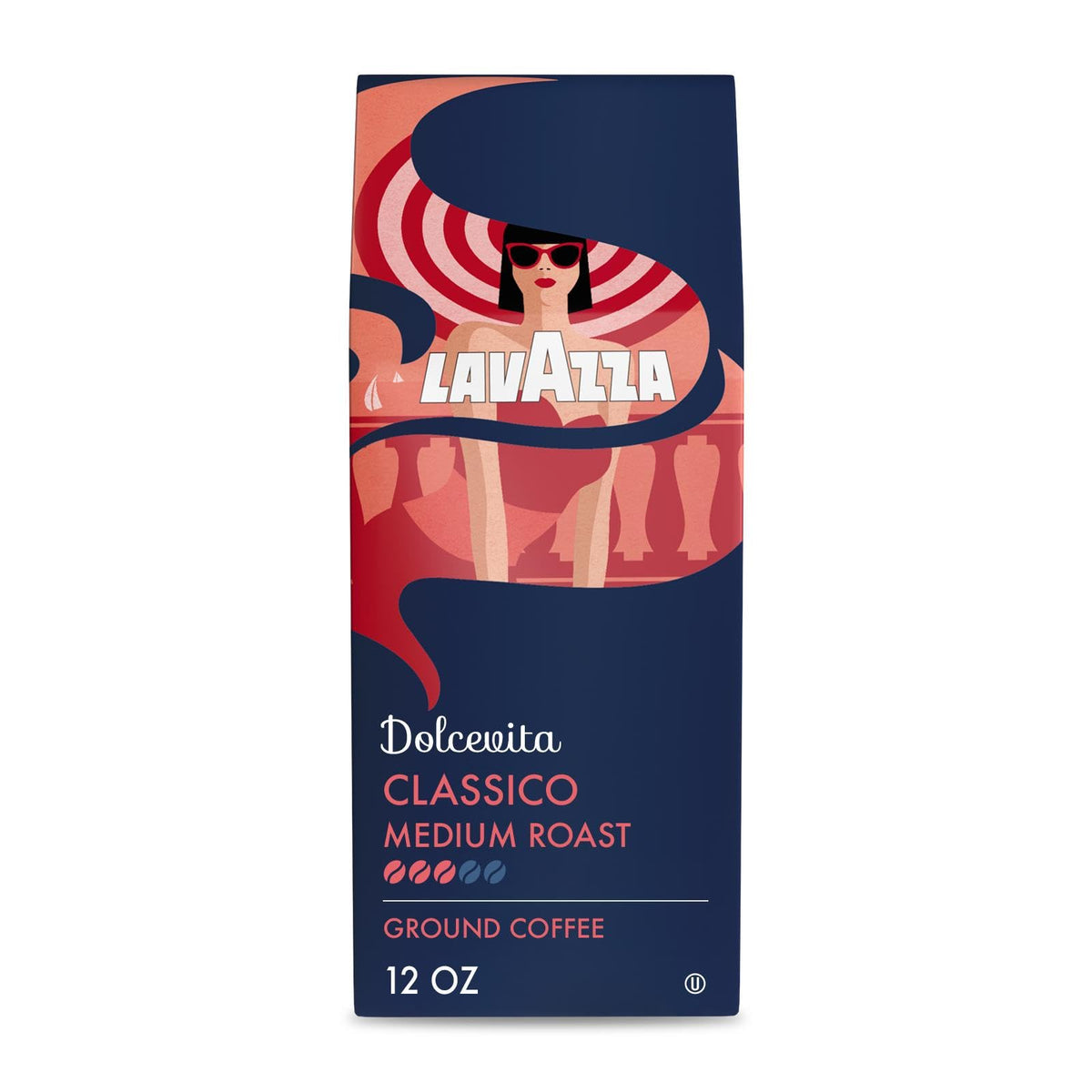 Lavazza Dolcevita Classico 12oz bag for rich drip coffee at home.