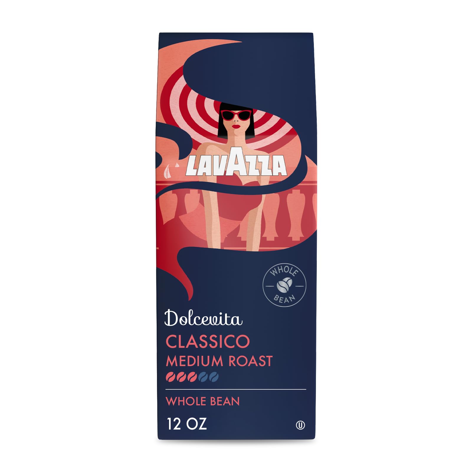 Lavazza Dolcevita Classico bag front highlighting premium packaging for drip coffee