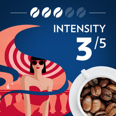 Close-up of Lavazza Dolcevita Classico coffee beans showing rich roast