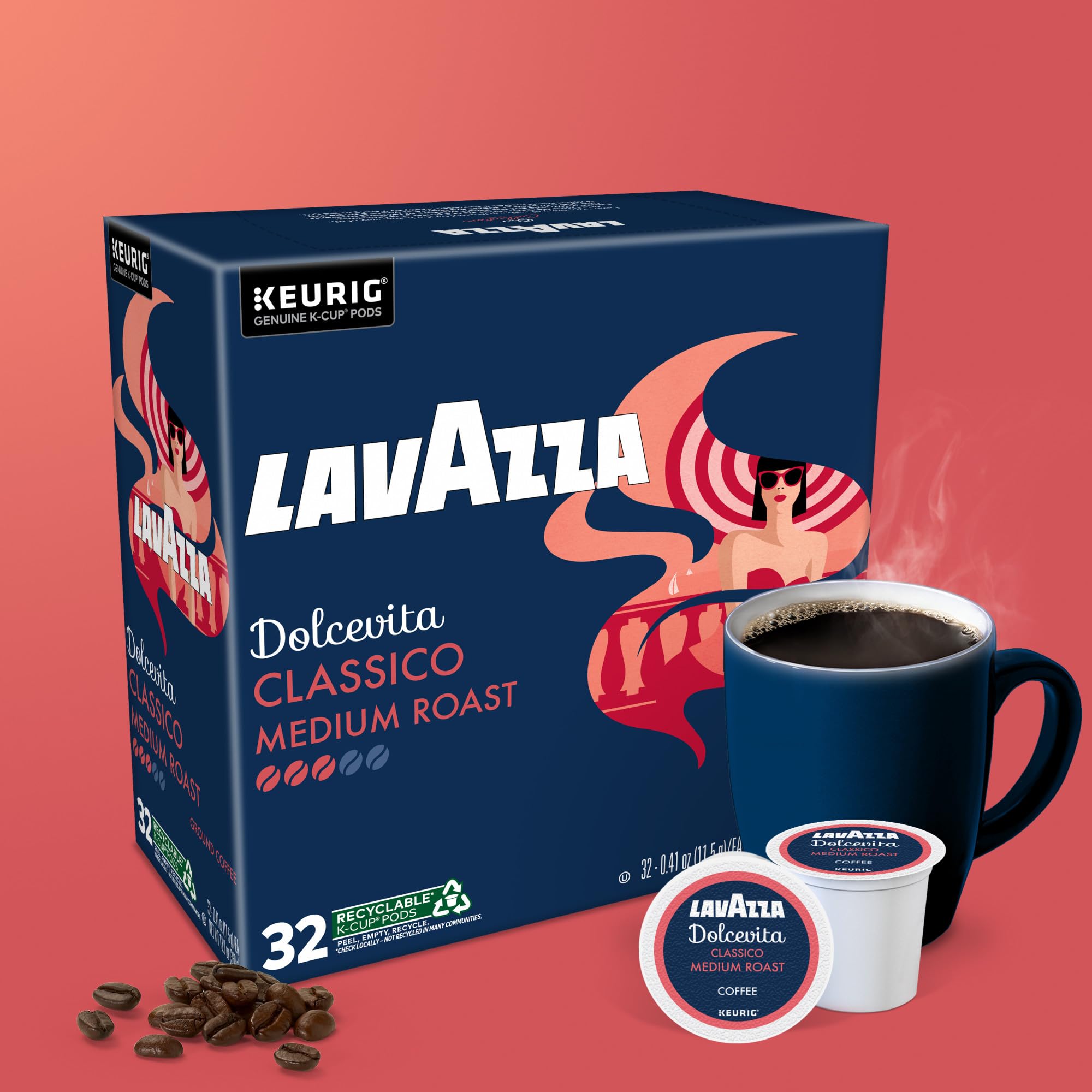 Lavazza Dolcevita Classico dried fruit notes highlighted in tasting cup.